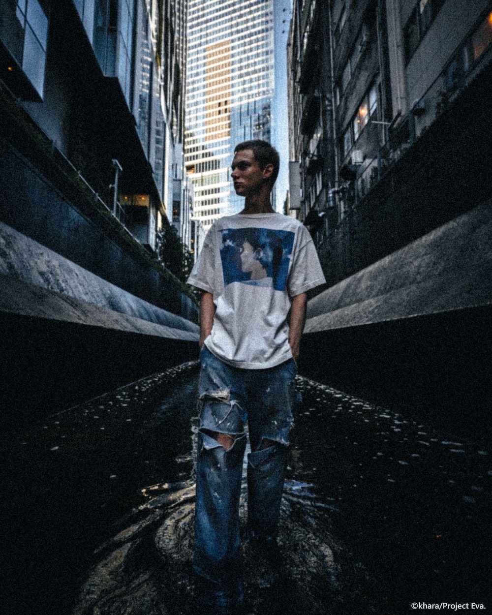 EVANGELION × SAINT Mxxxxxx SHINJI Short sleeve T-shirt