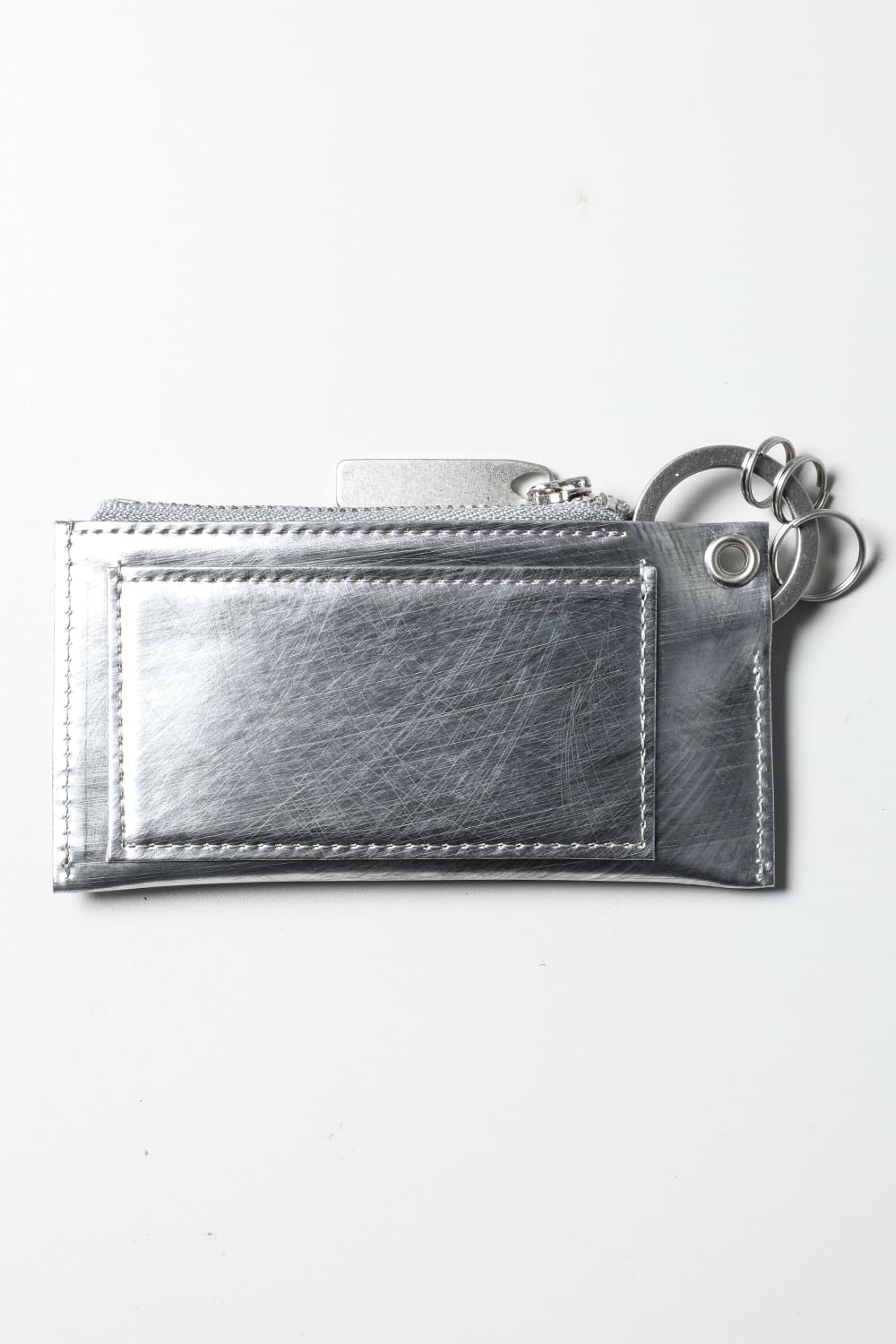 Leather key case & holder 20 scratch SIL