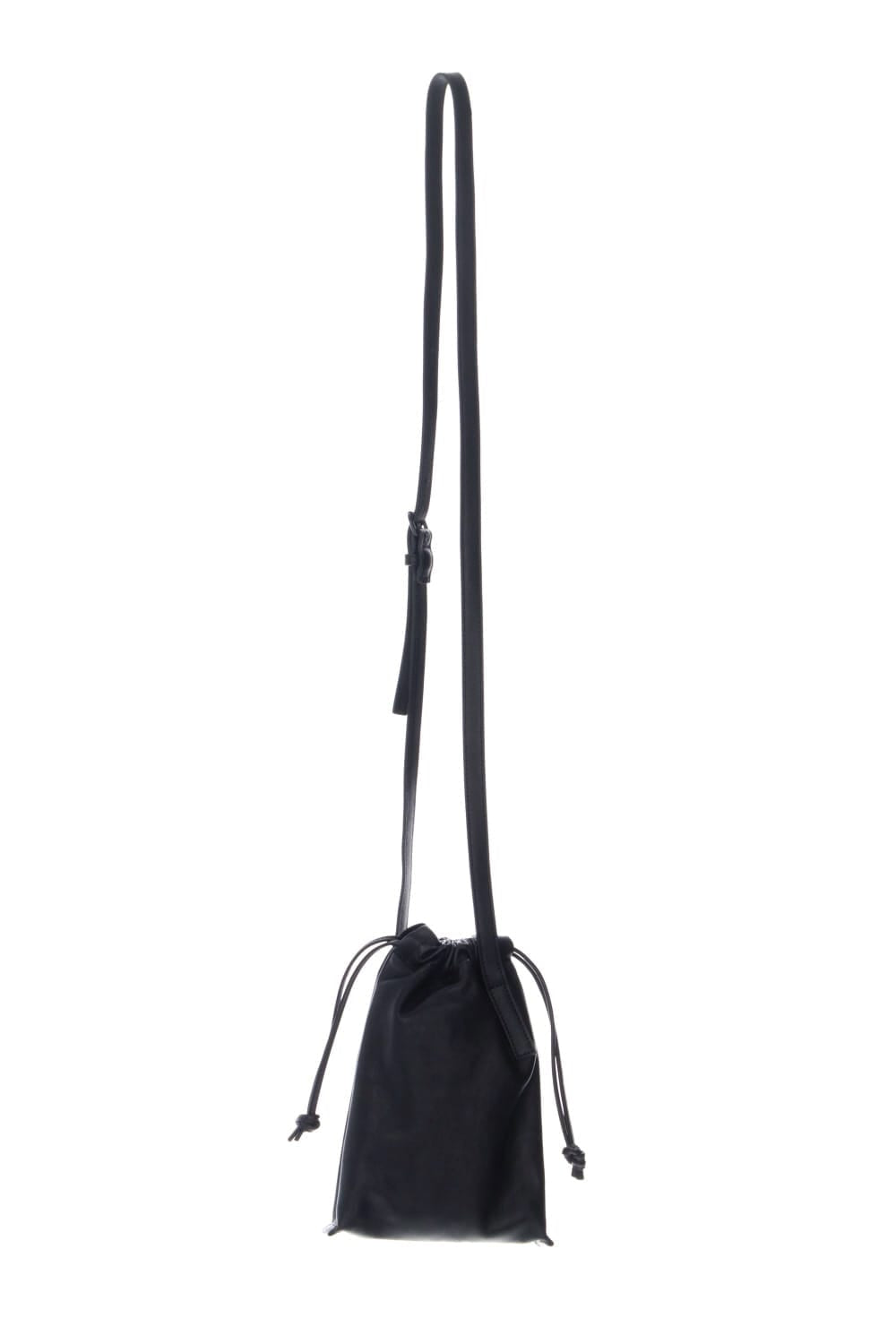 Leather cell phone bag 'drawstring'