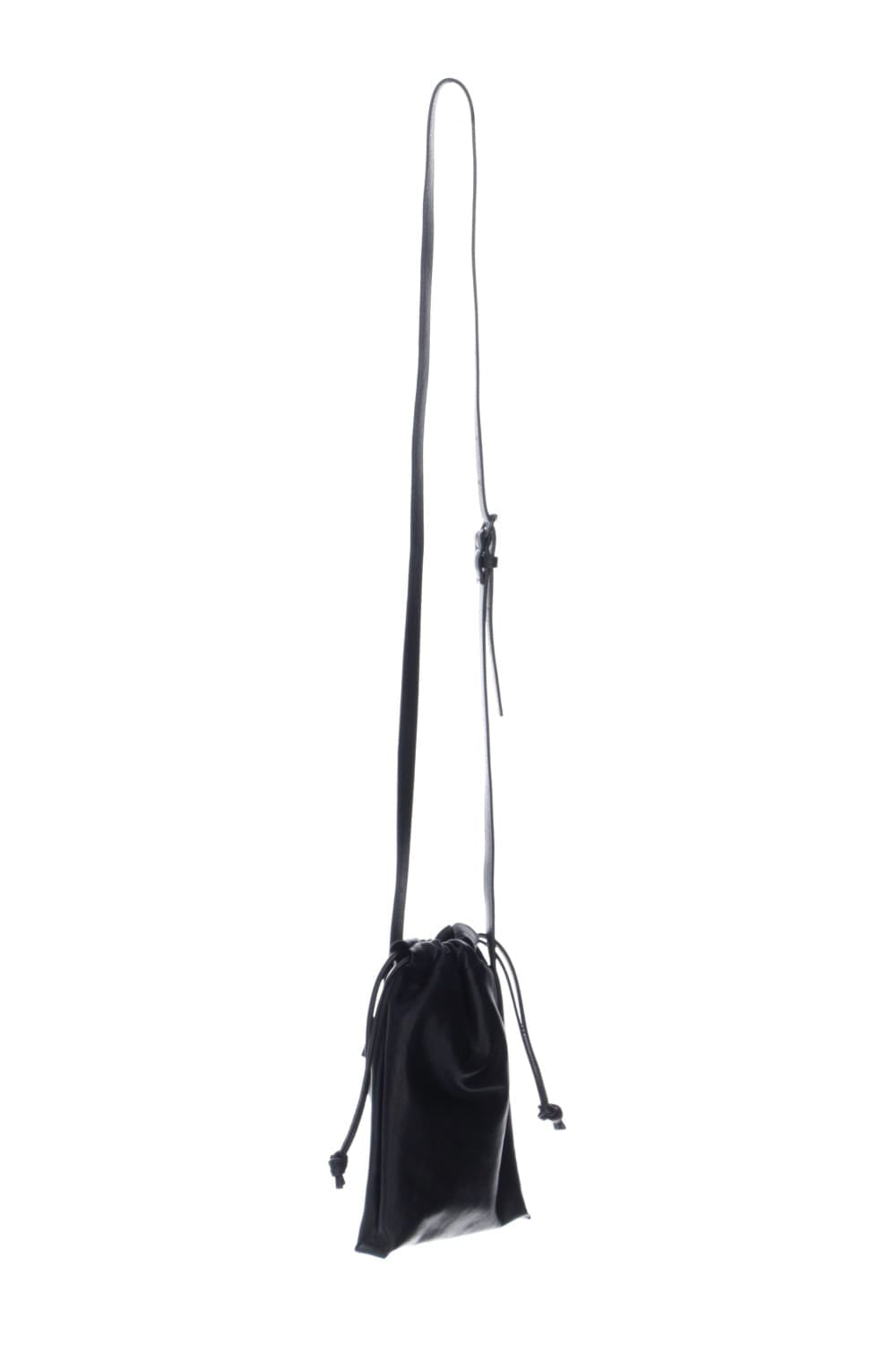 Leather cell phone bag 'drawstring'
