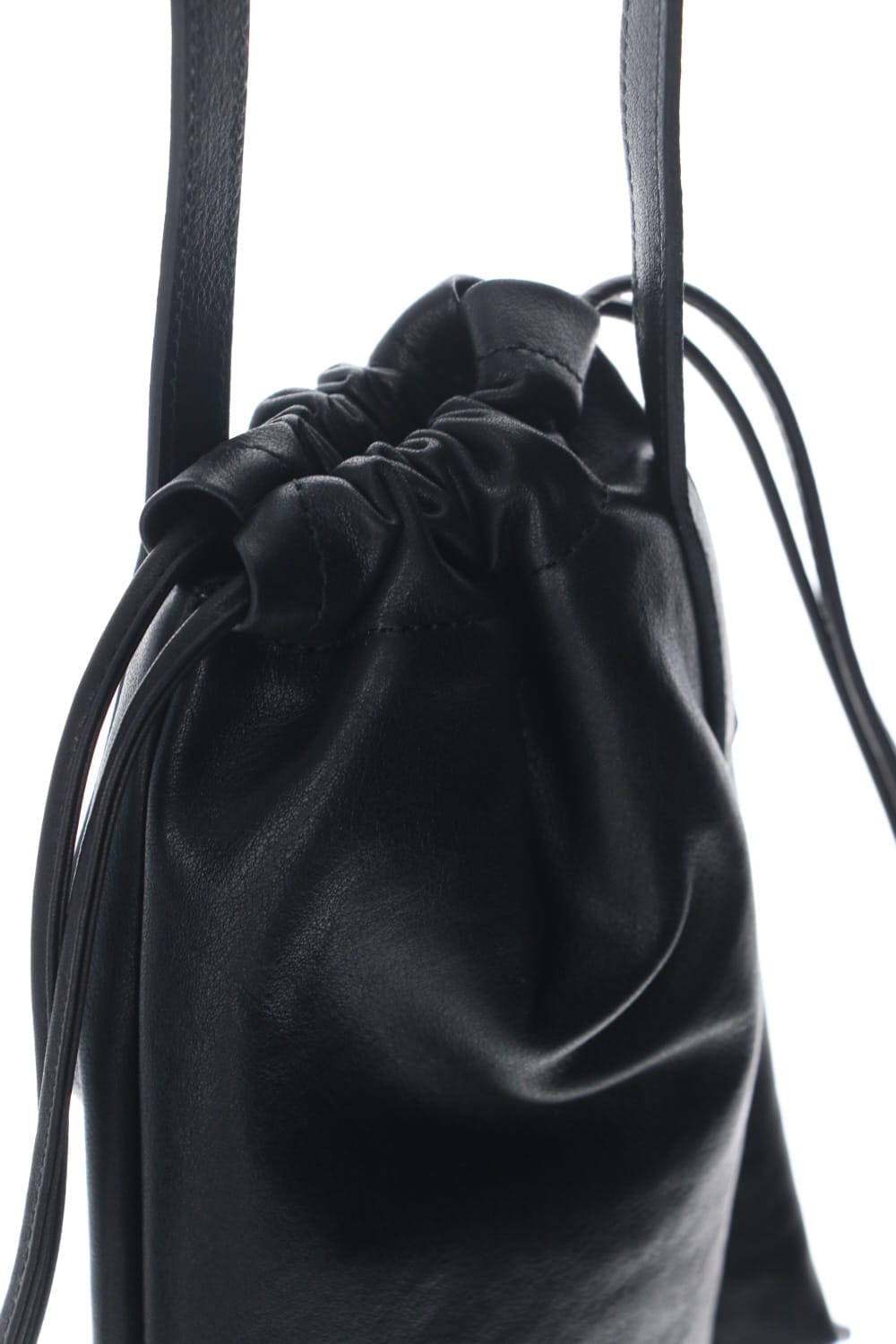 Leather cell phone bag 'drawstring'