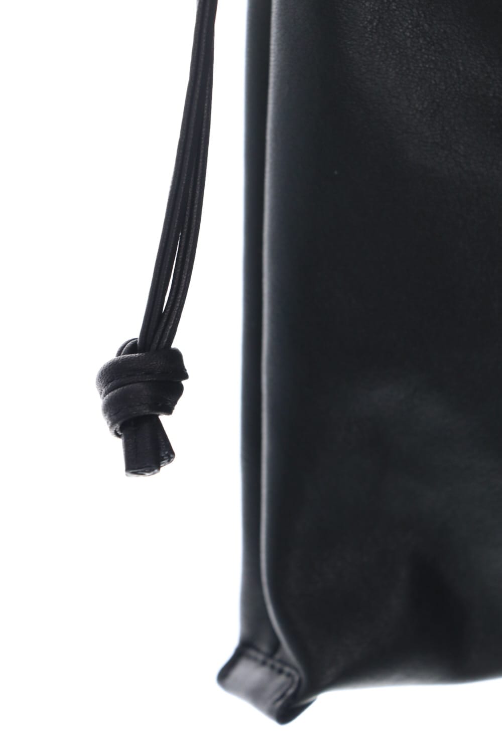 Leather cell phone bag 'drawstring'