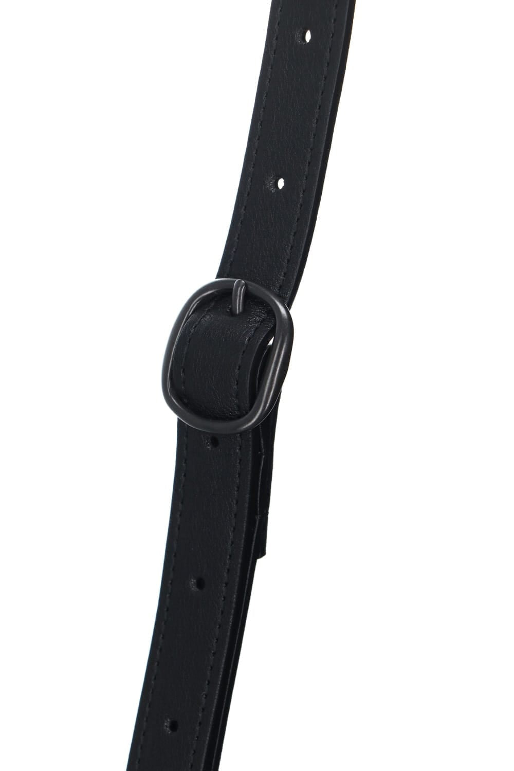 Leather shoulder bag 'double zip'