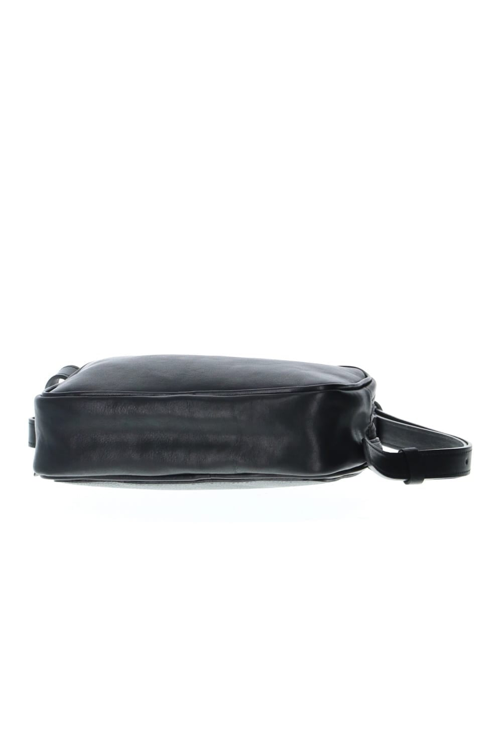 Leather shoulder bag 'double zip'