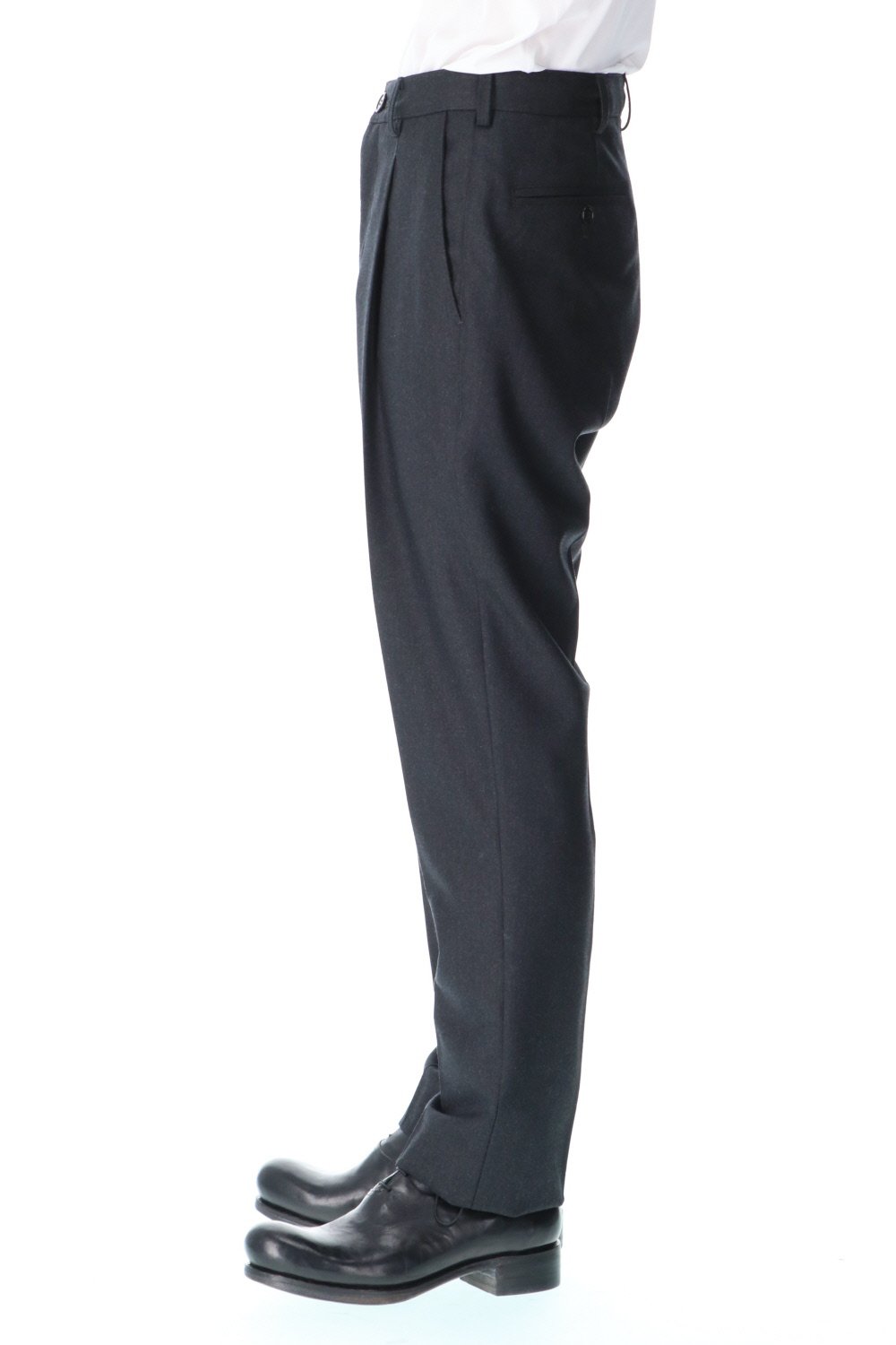 No Mulesin Wool Cashmare One Tack Slim Pants