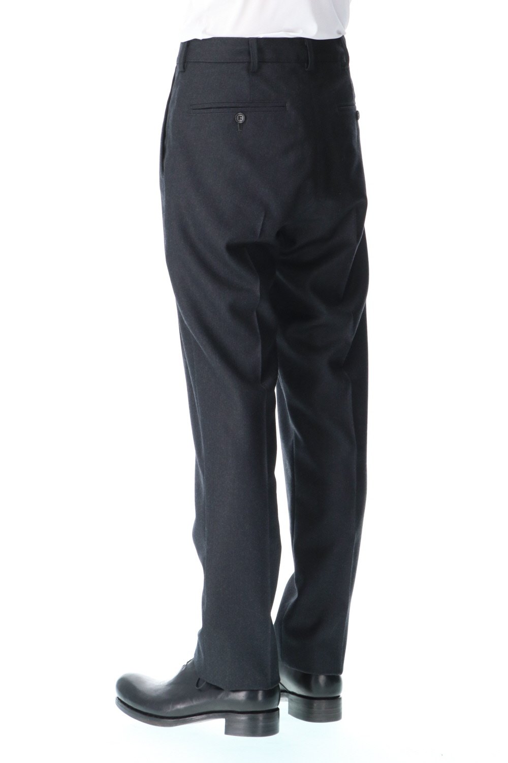 No Mulesin Wool Cashmare One Tack Slim Pants