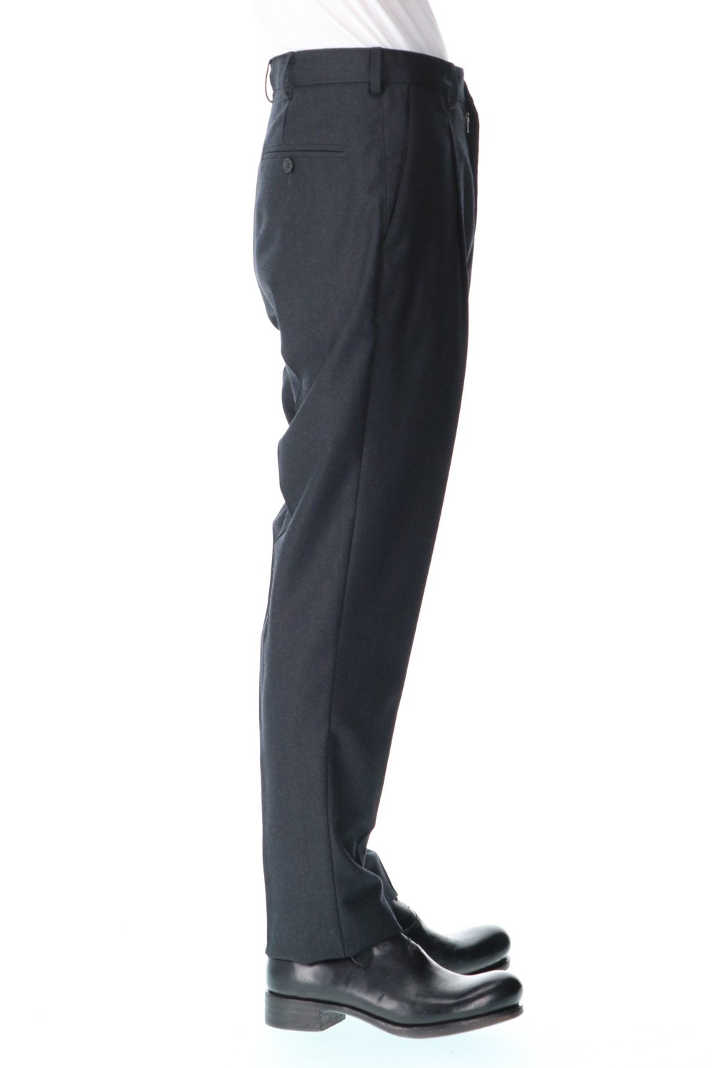 No Mulesin Wool Cashmare One Tack Slim Pants