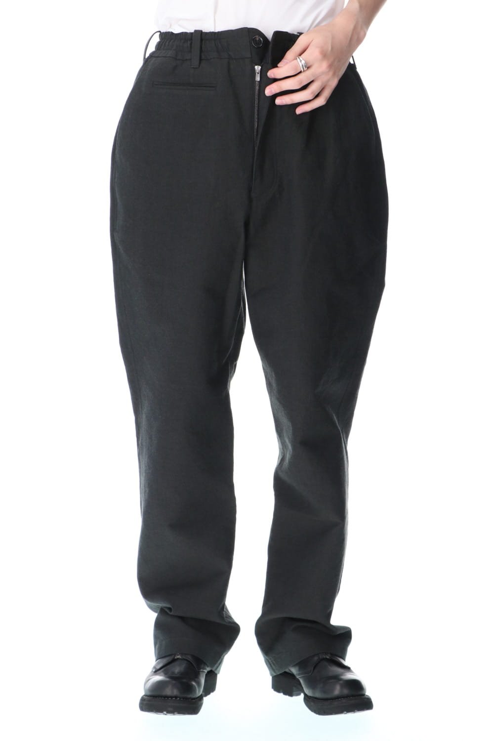 High density Double Cotton Wide Pants Khaki