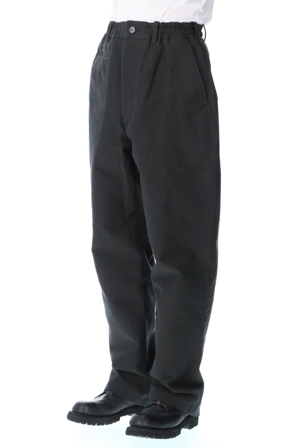 High density Double Cotton Wide Pants Khaki