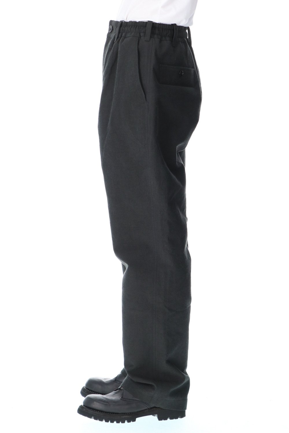 High density Double Cotton Wide Pants Khaki