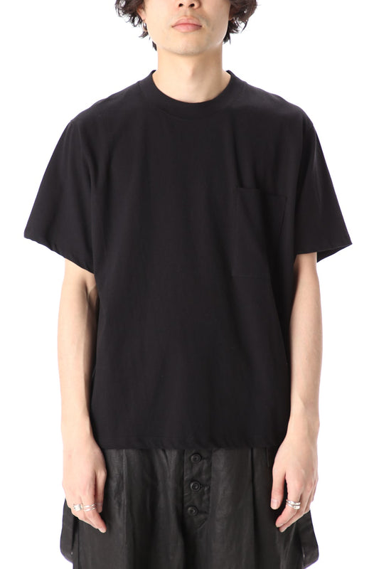 Wide Box Shape T-Shirts PAPER Black