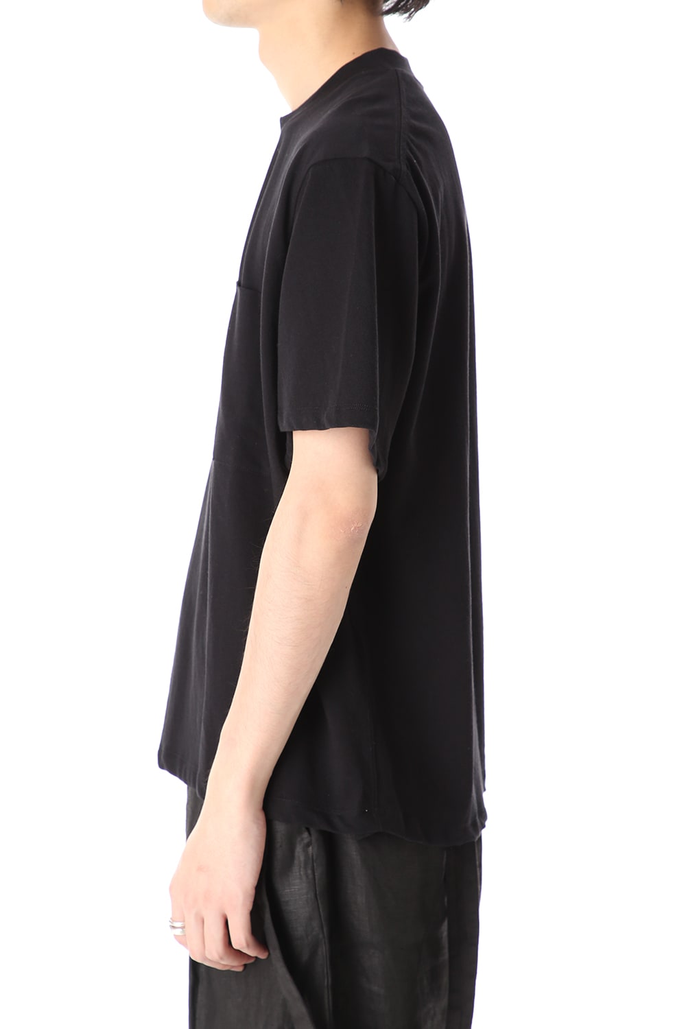 Wide Box Shape T-Shirts PAPER Black