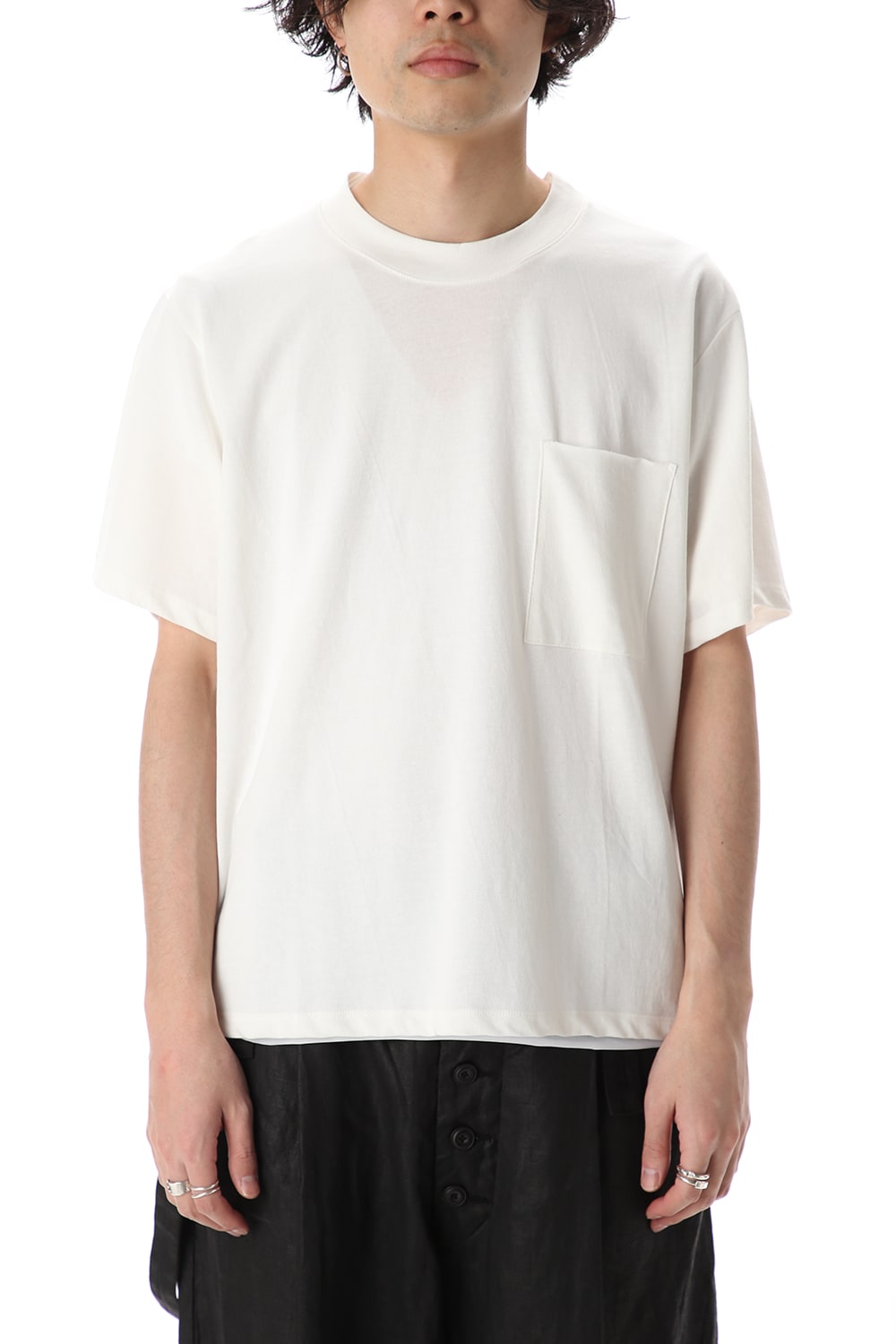 Wide Box Shape T-Shirts PAPER White