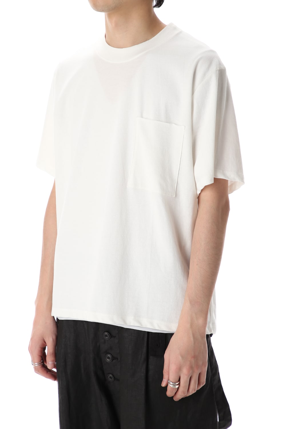 Wide Box Shape T-Shirts PAPER White