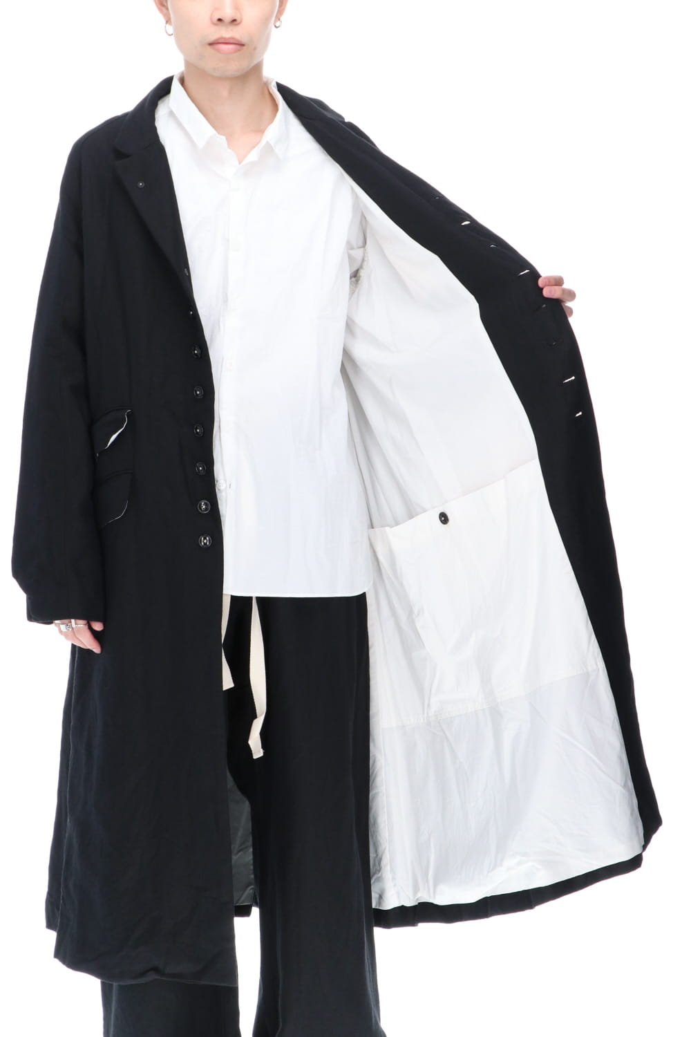 レックス クロノ ウール ラミー ロング コート