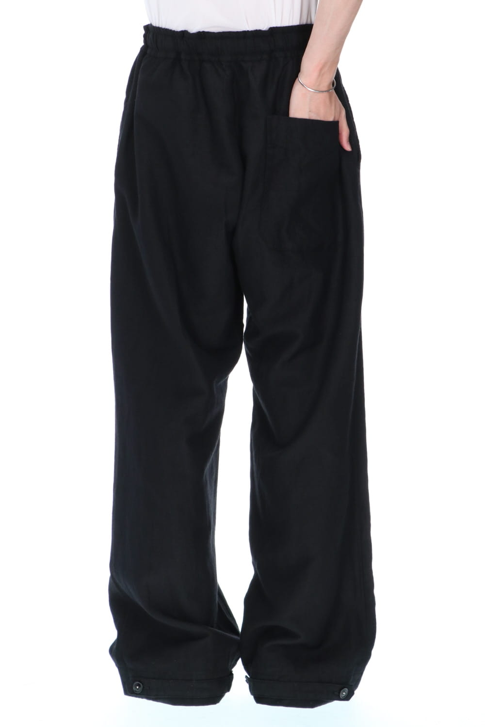 REX-GARNER Wool Ramie Draw Cord Pants