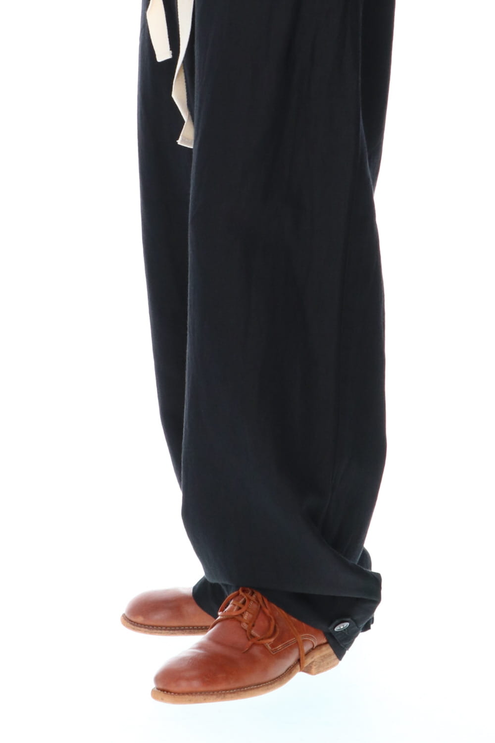 REX-GARNER Wool Ramie Draw Cord Pants