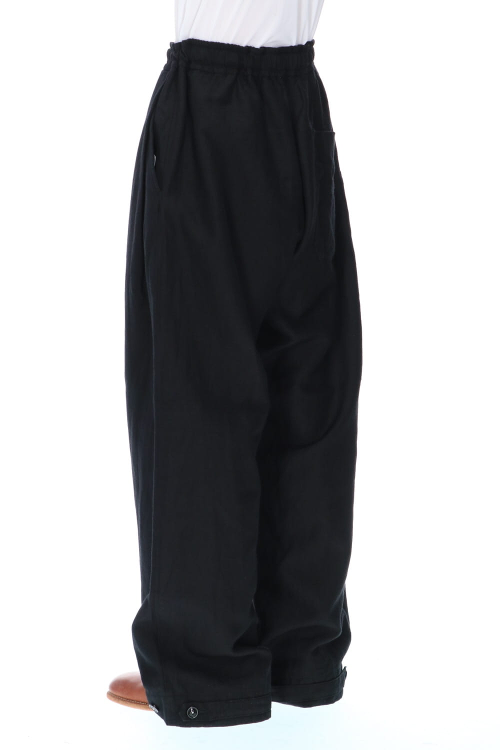 REX-GARNER Wool Ramie Draw Cord Pants