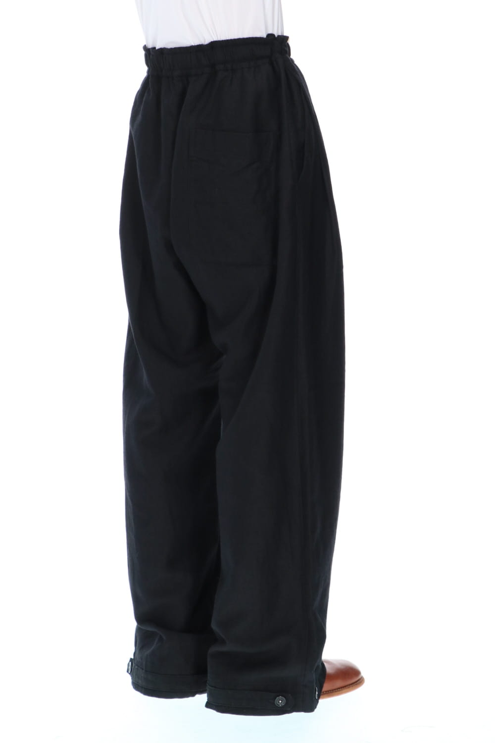 REX-GARNER Wool Ramie Draw Cord Pants