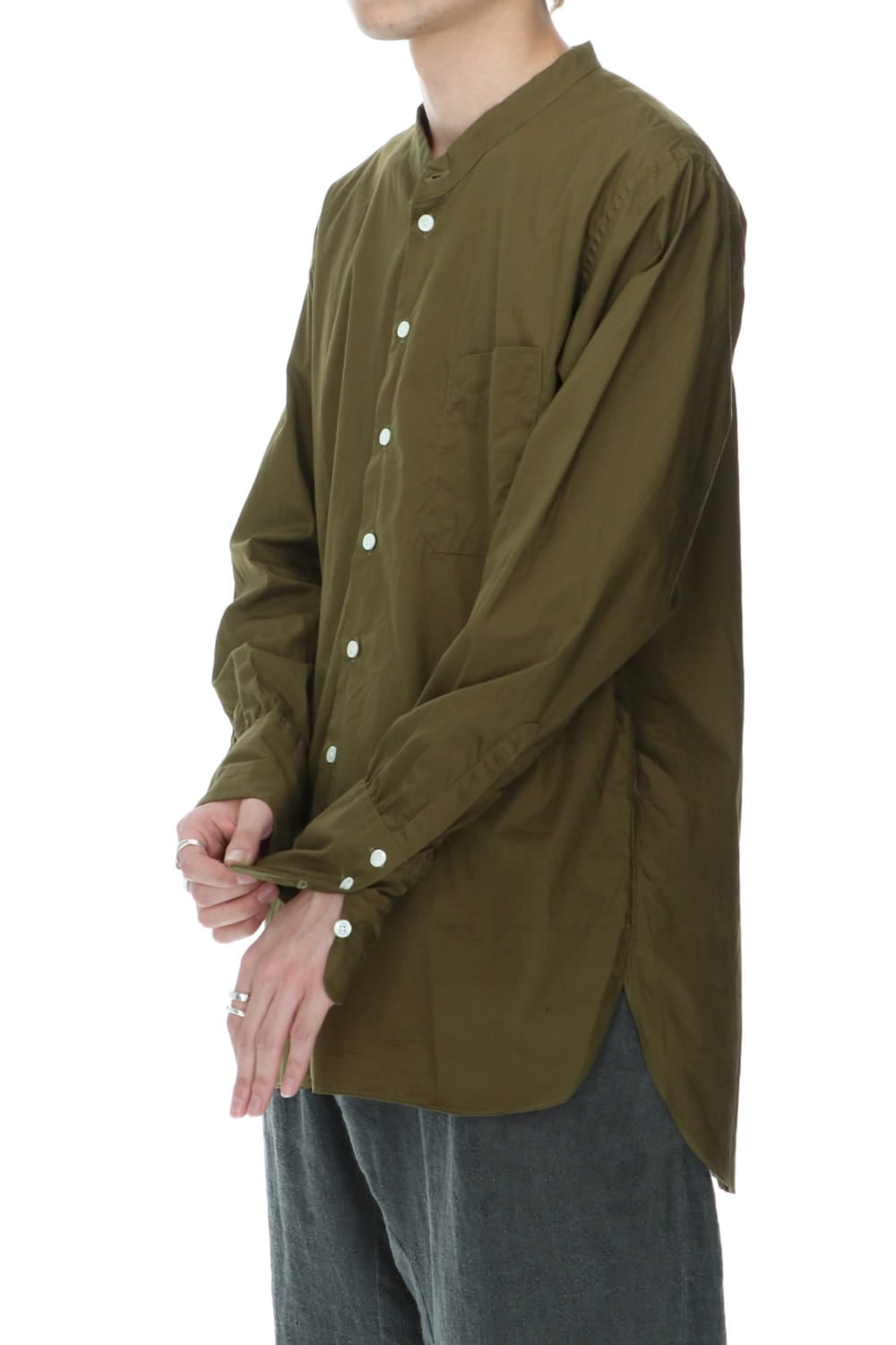 3 Button Cuffs Shirts Olive