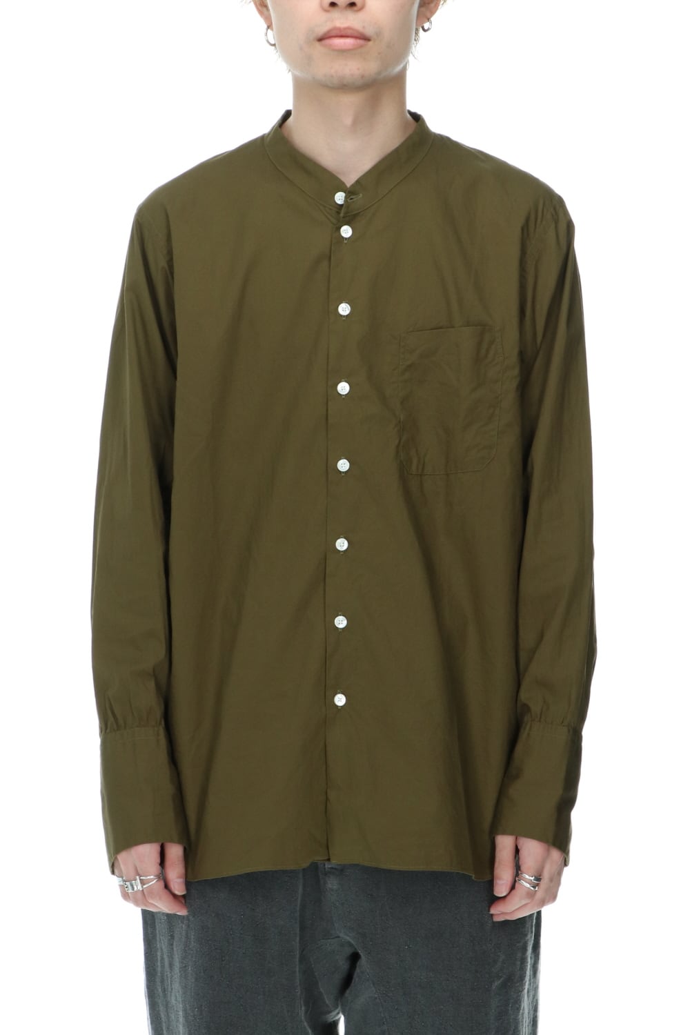 3 Button Cuffs Shirts Olive