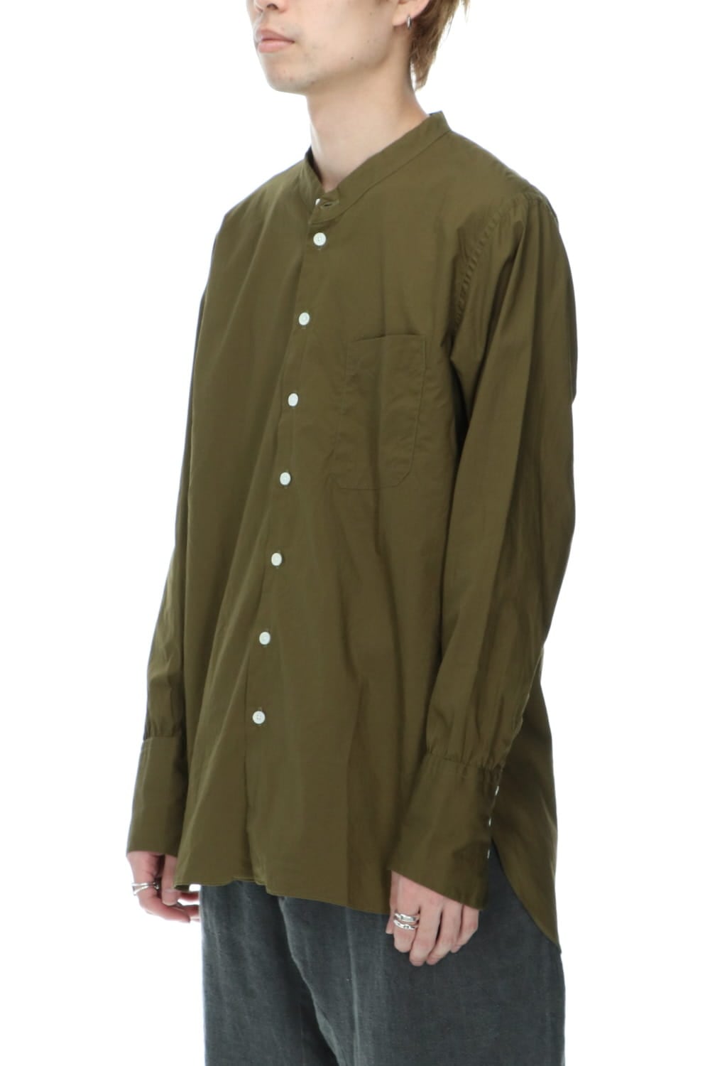 3 Button Cuffs Shirts Olive