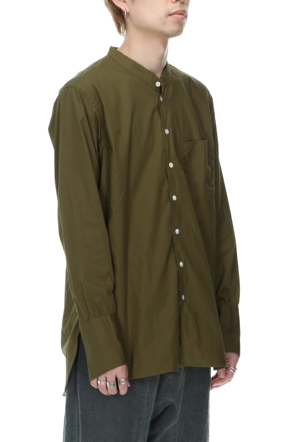 3 Button Cuffs Shirts Olive