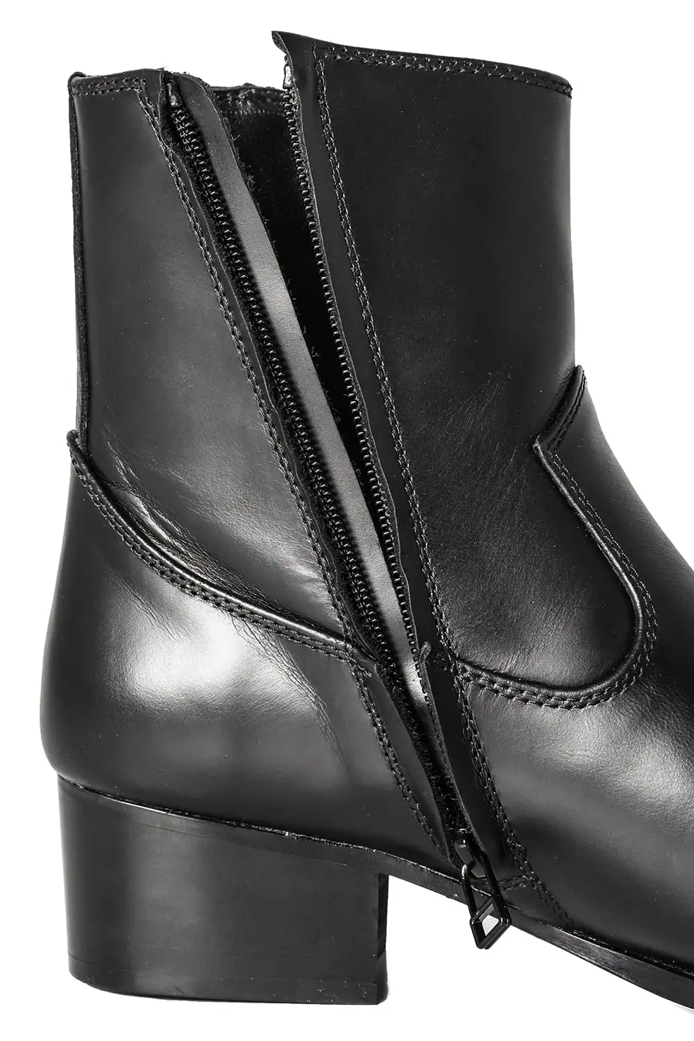 Kip Skin Heel Boots 1.8inch