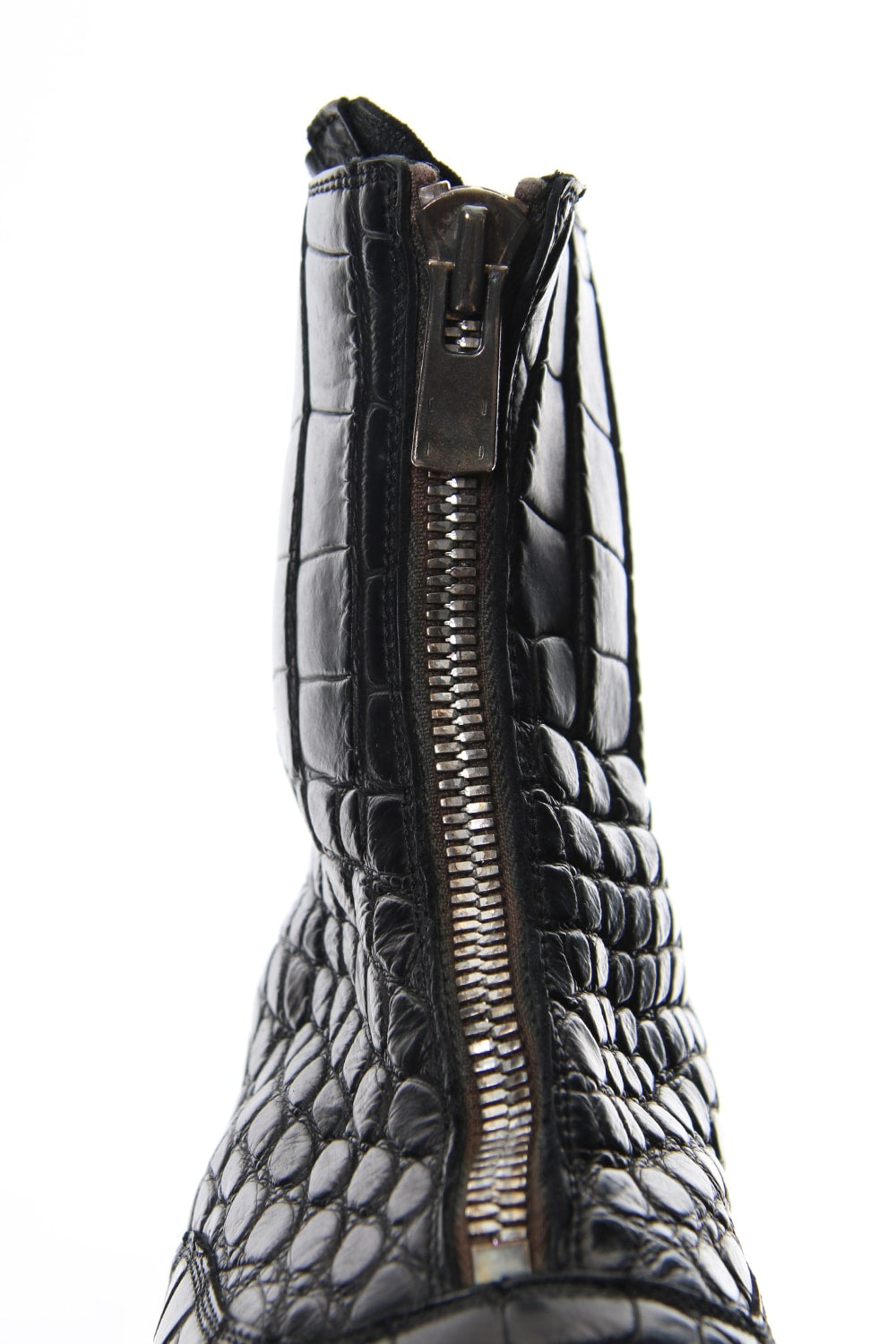 Crocodile Full Grain Front Zip Boots