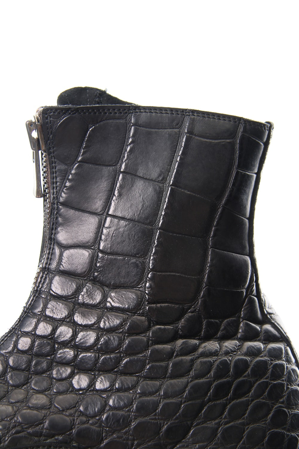 Crocodile Full Grain Front Zip Boots