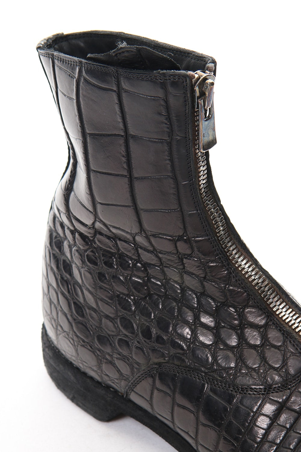 Crocodile Full Grain Front Zip Boots