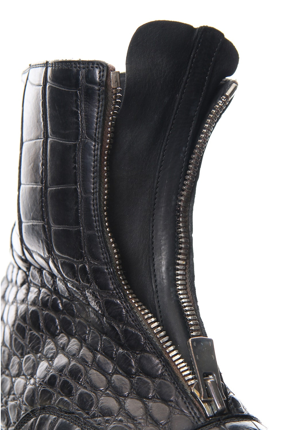 Crocodile Full Grain Front Zip Boots