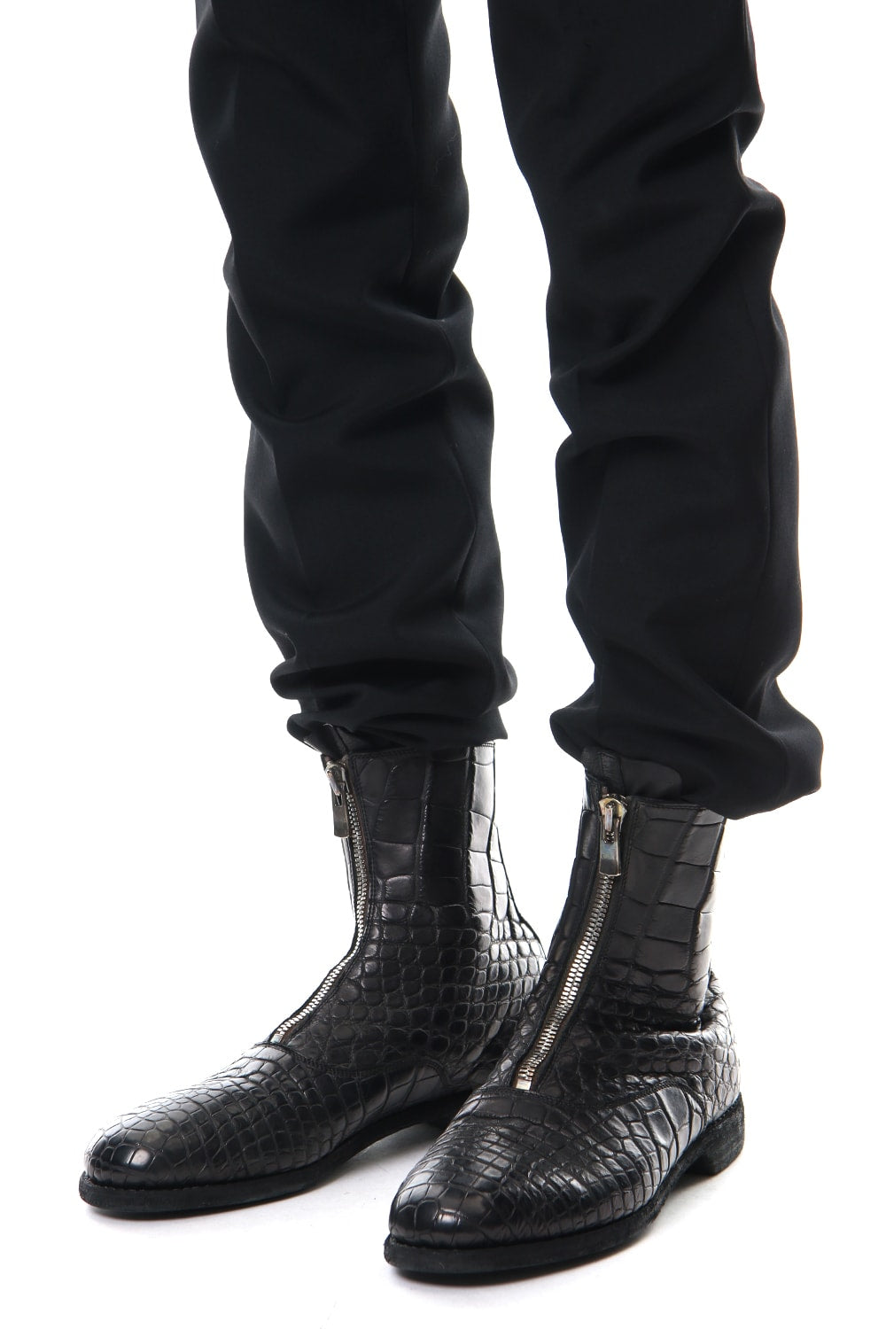 Crocodile Full Grain Front Zip Boots