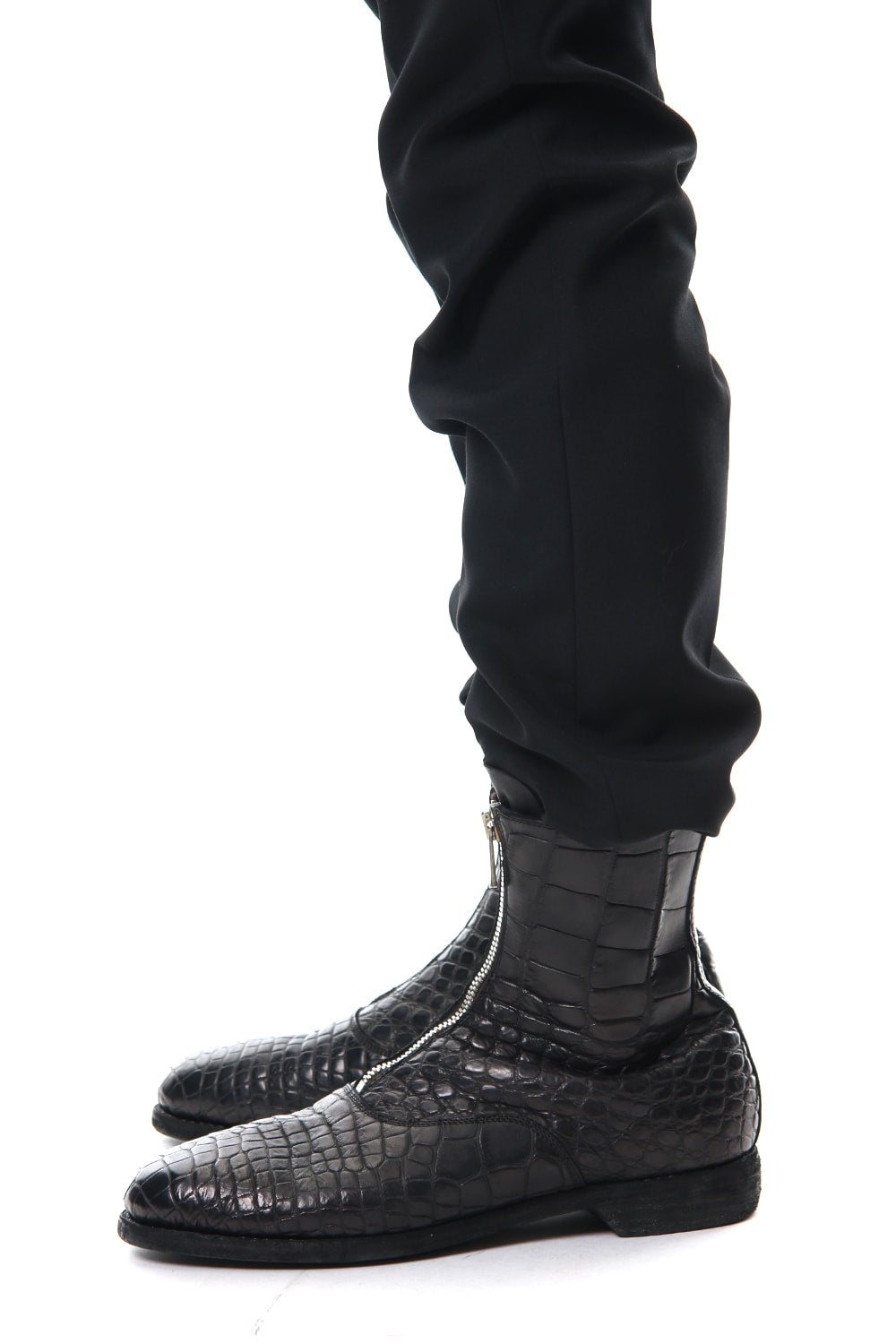 Crocodile Full Grain Front Zip Boots