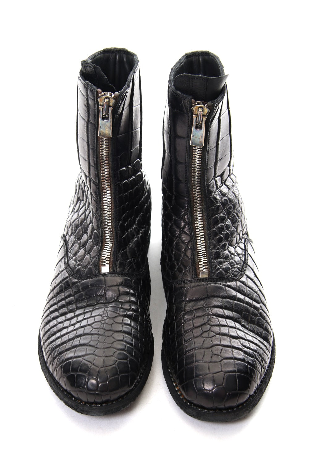 Crocodile Full Grain Front Zip Boots