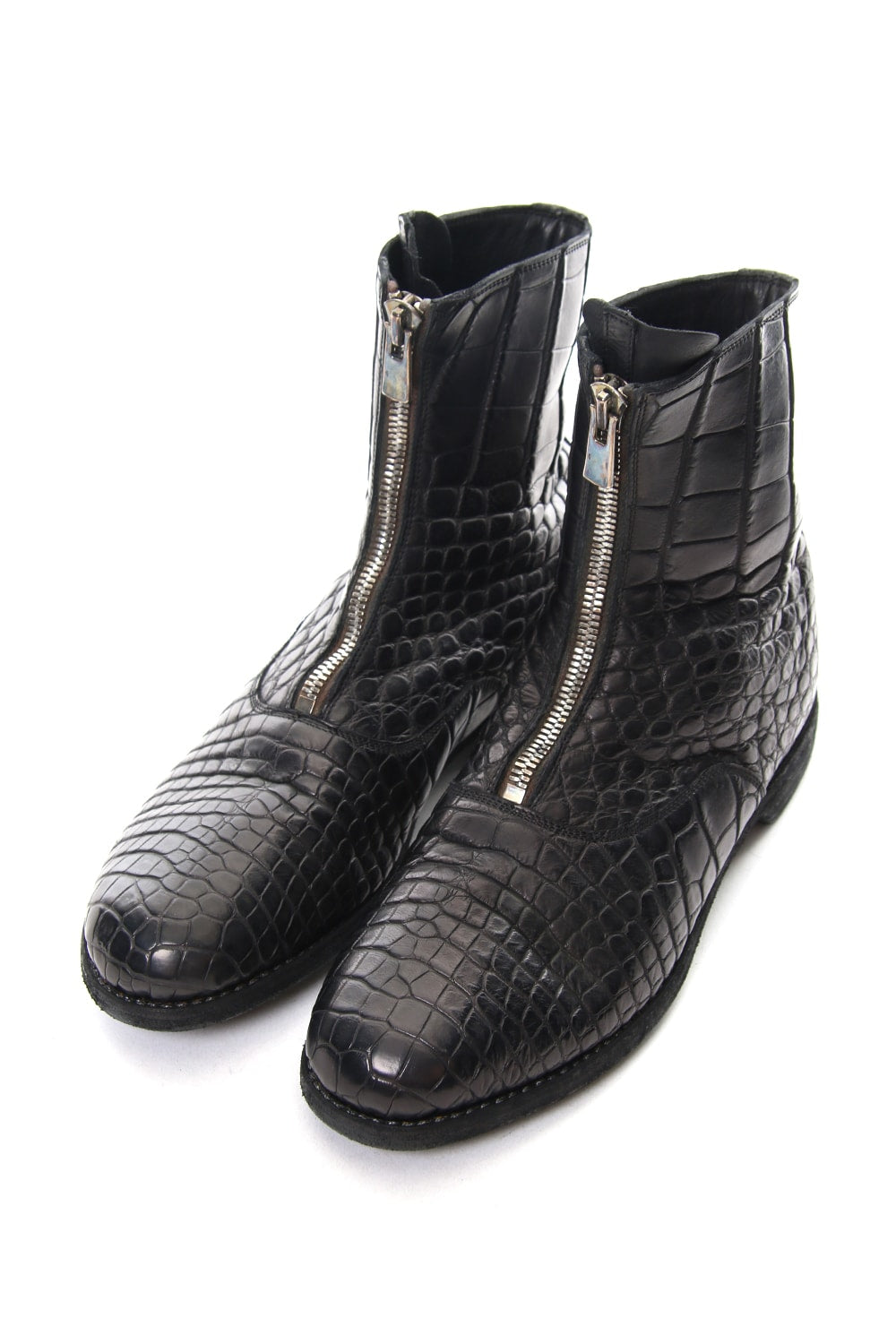 Crocodile Full Grain Front Zip Boots