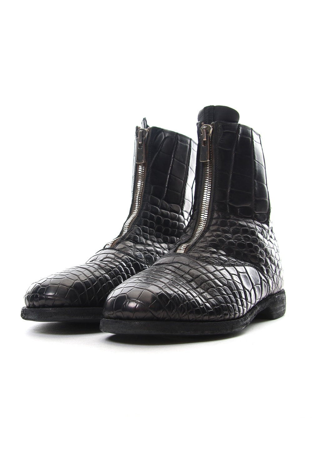 Crocodile Full Grain Front Zip Boots