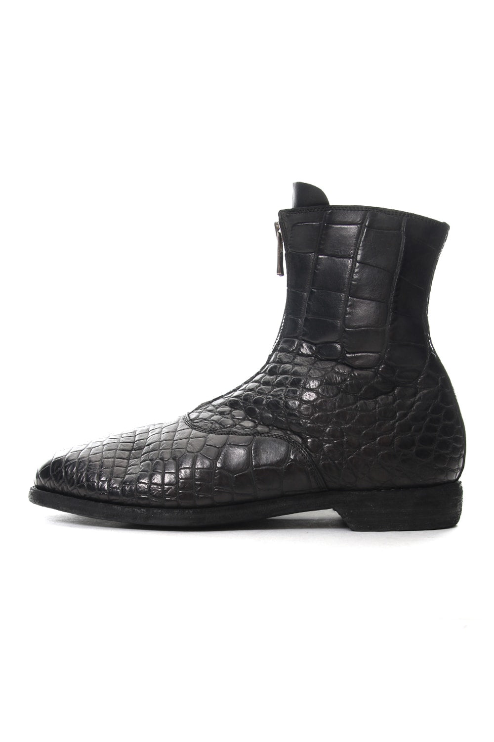 Crocodile Full Grain Front Zip Boots