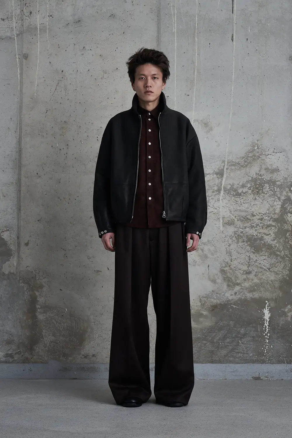 Padded Leather Blouson