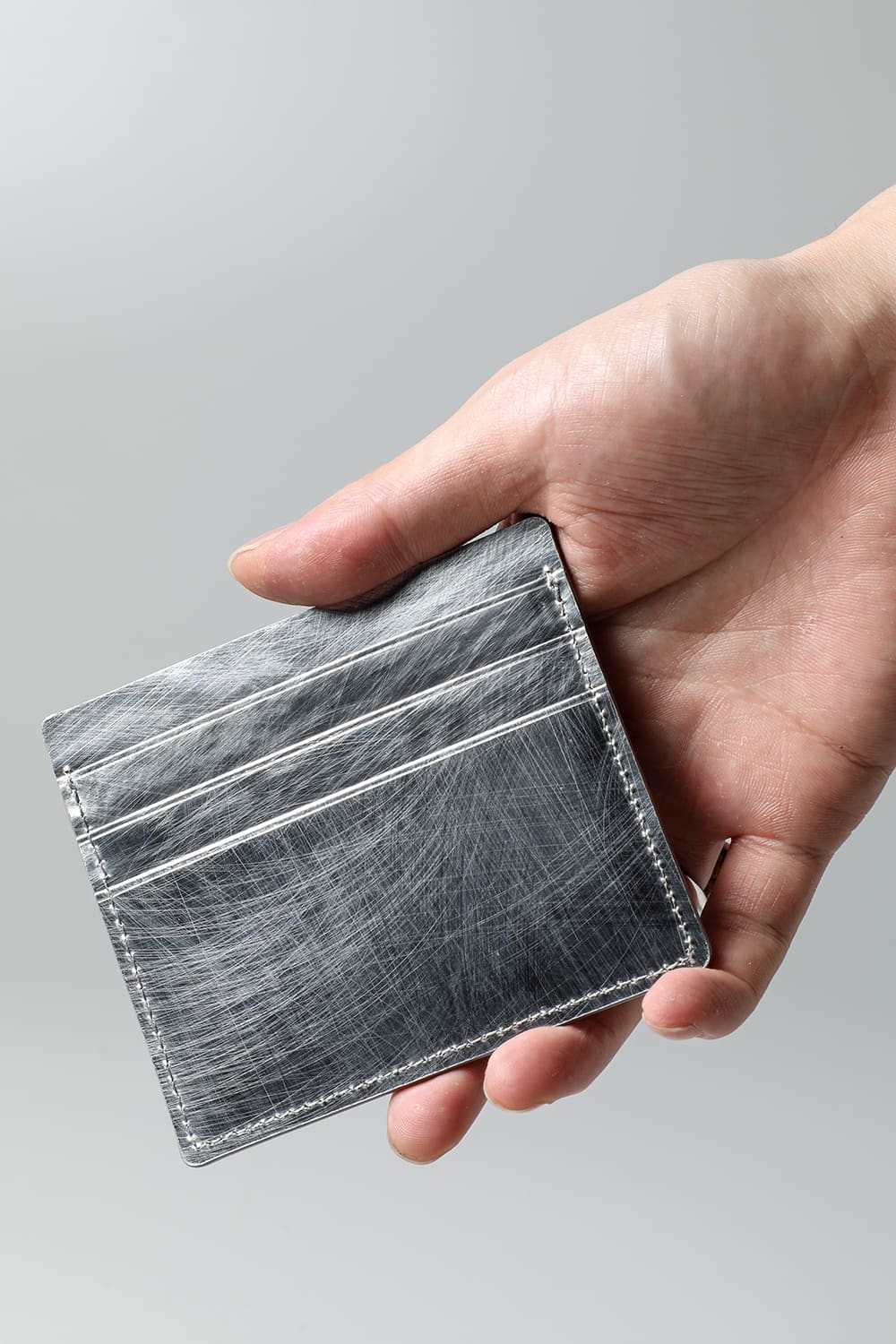 Leather fragment case scratch SILVER