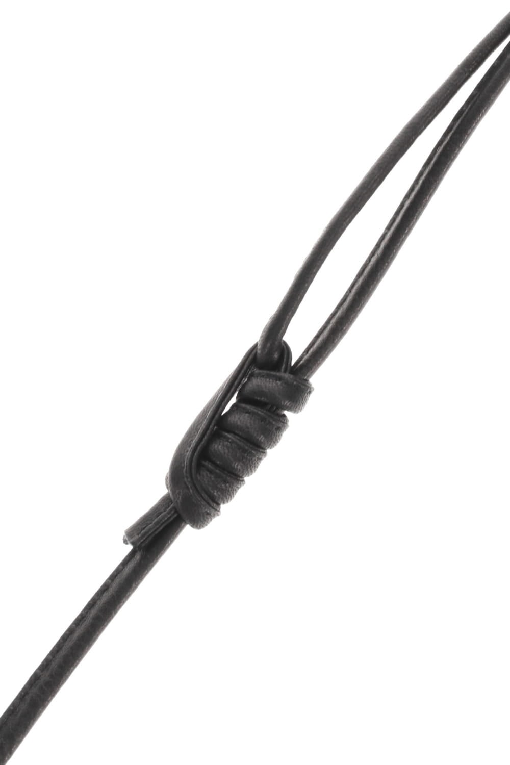 Leather micro shoulder bag 'double zip'