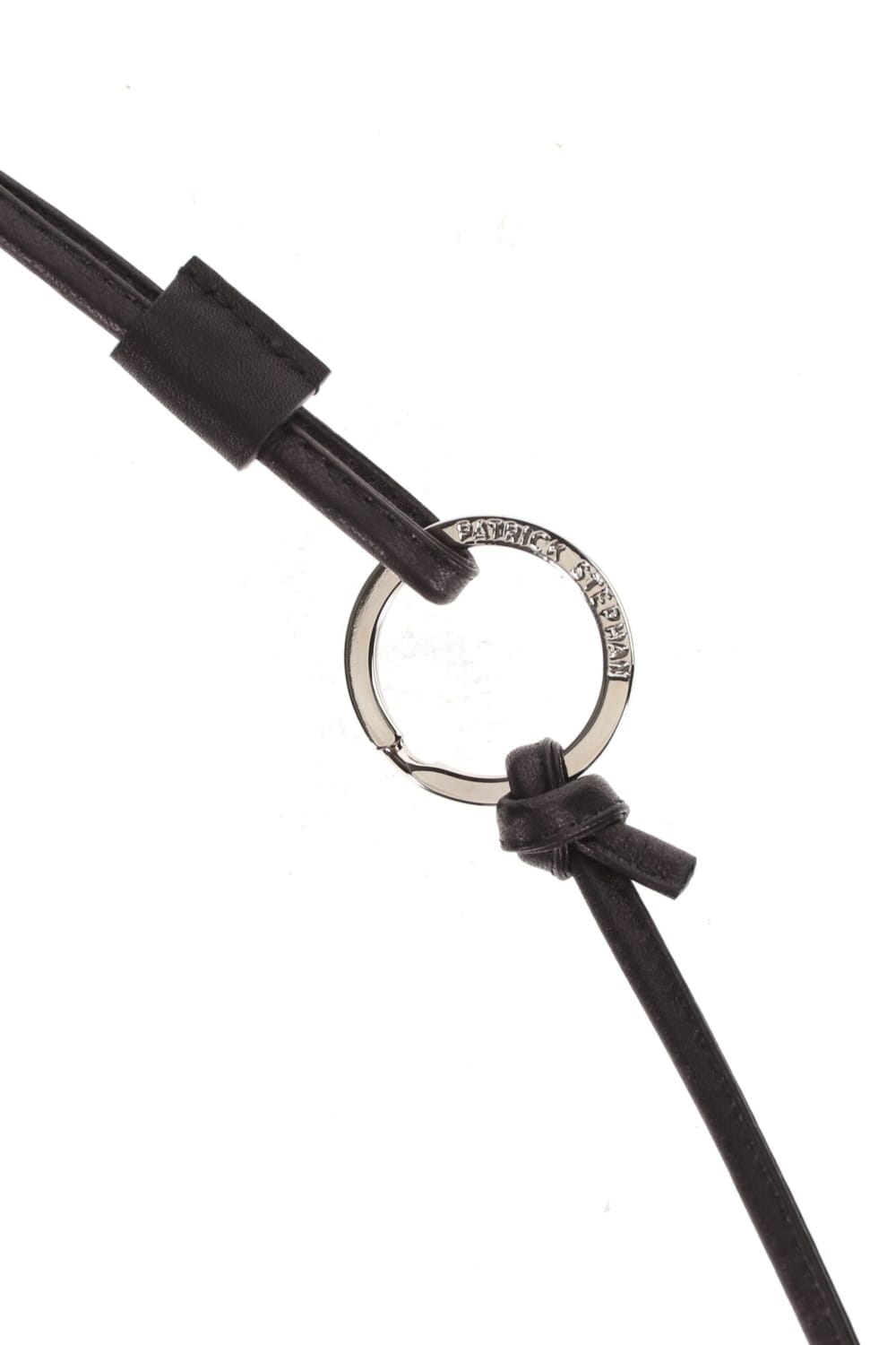 Leather micro shoulder bag 'double zip'-S.BLACK-Free