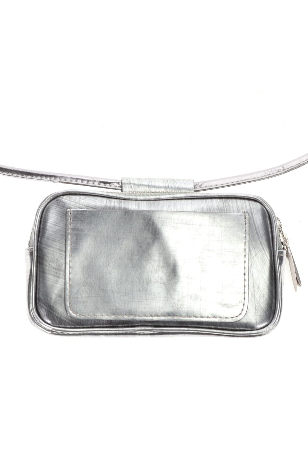 Leather micro shoulder bag 'double zip'-scratch SIL-Free