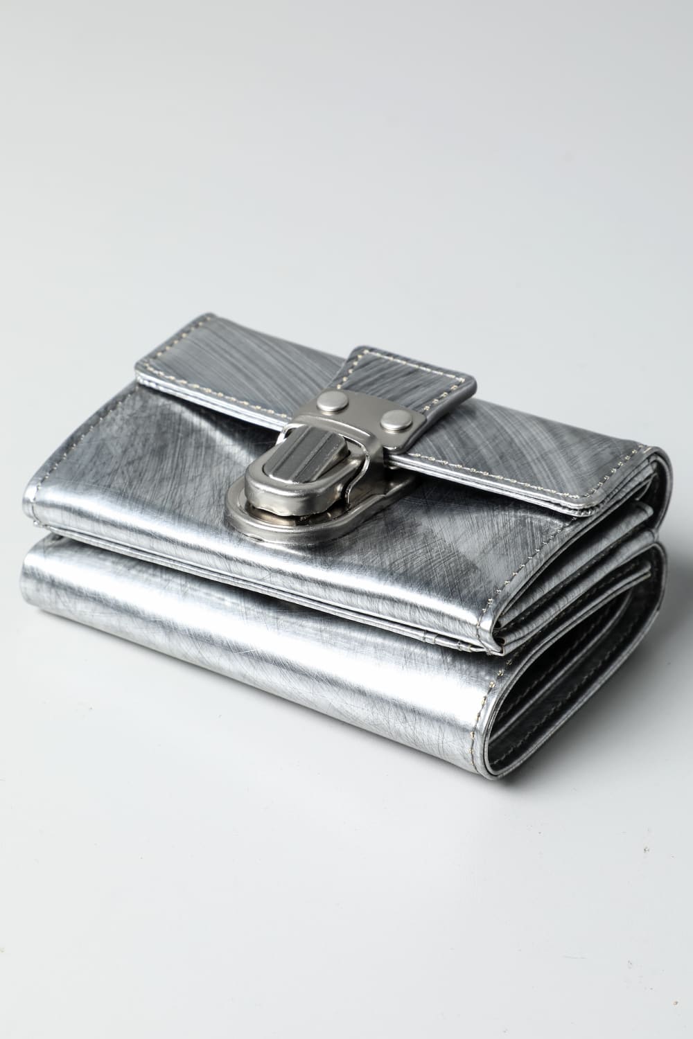 レザー トライフォールド ウォレット 'cartable' SILVER