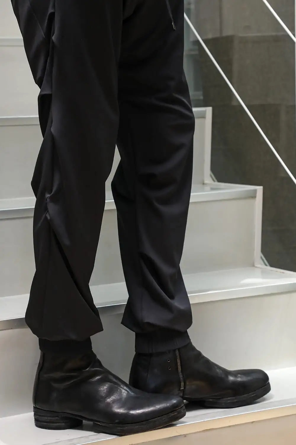 Jogger pants hybrid yarn jersey