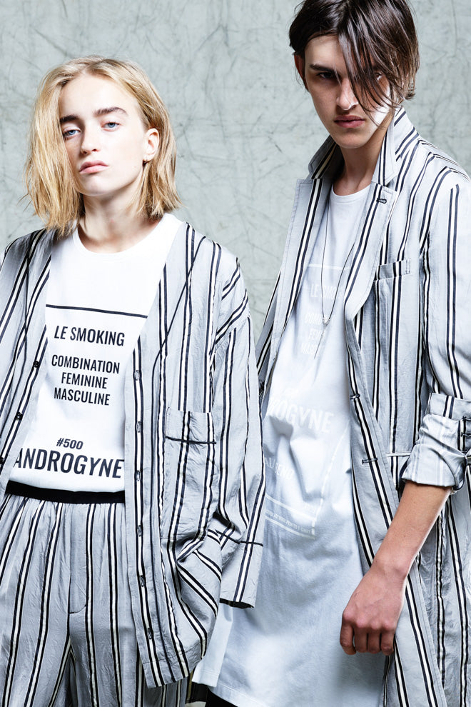 GROOVE STRIPE JACQUARD LONG JACKET