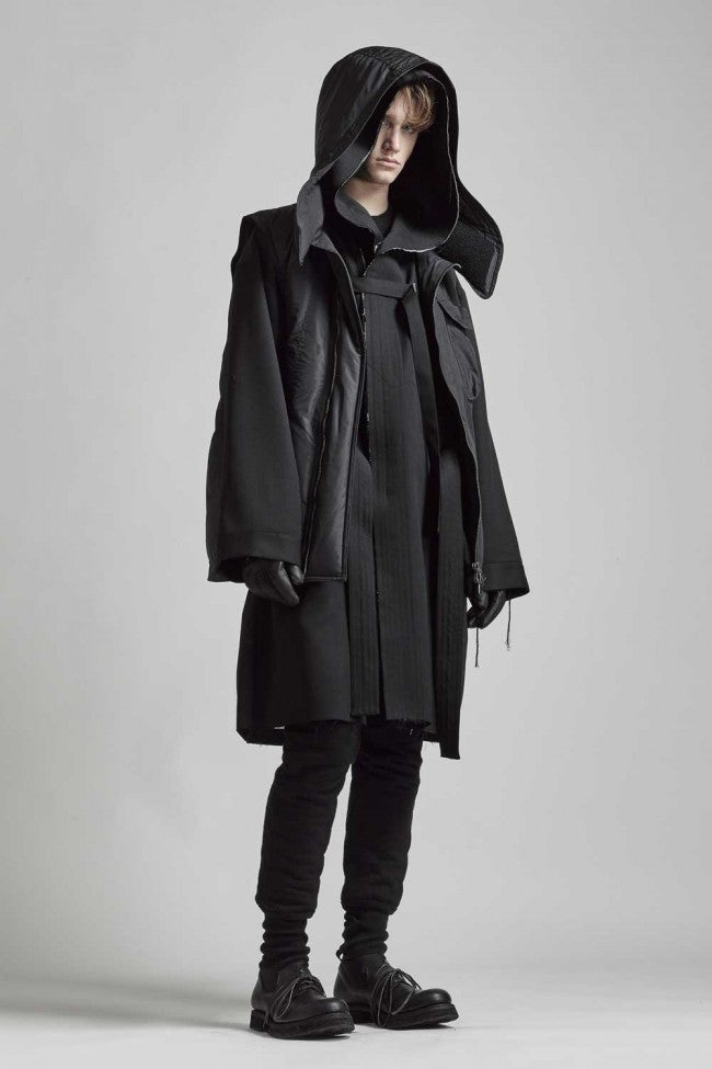 Wool gabardine coat