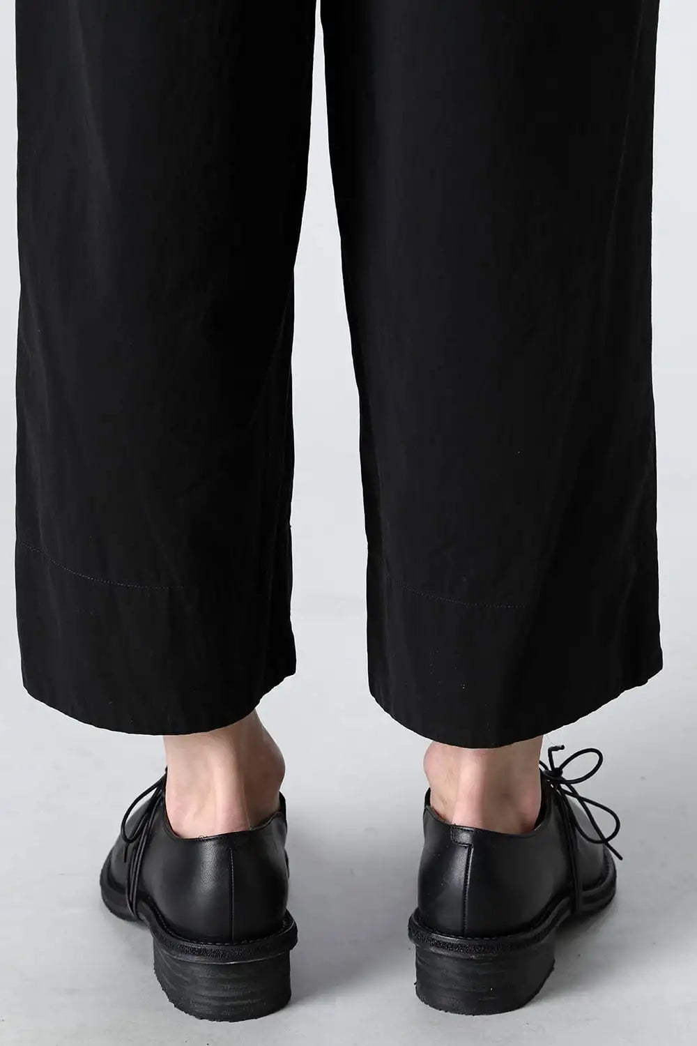 Dry Cotton Wide-Cropped Pants  Black