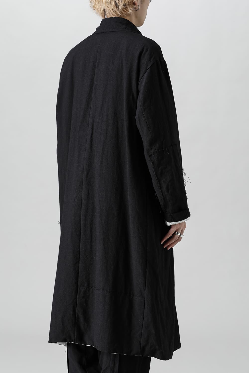 HM-C Wool Linen Double Breasted Coat