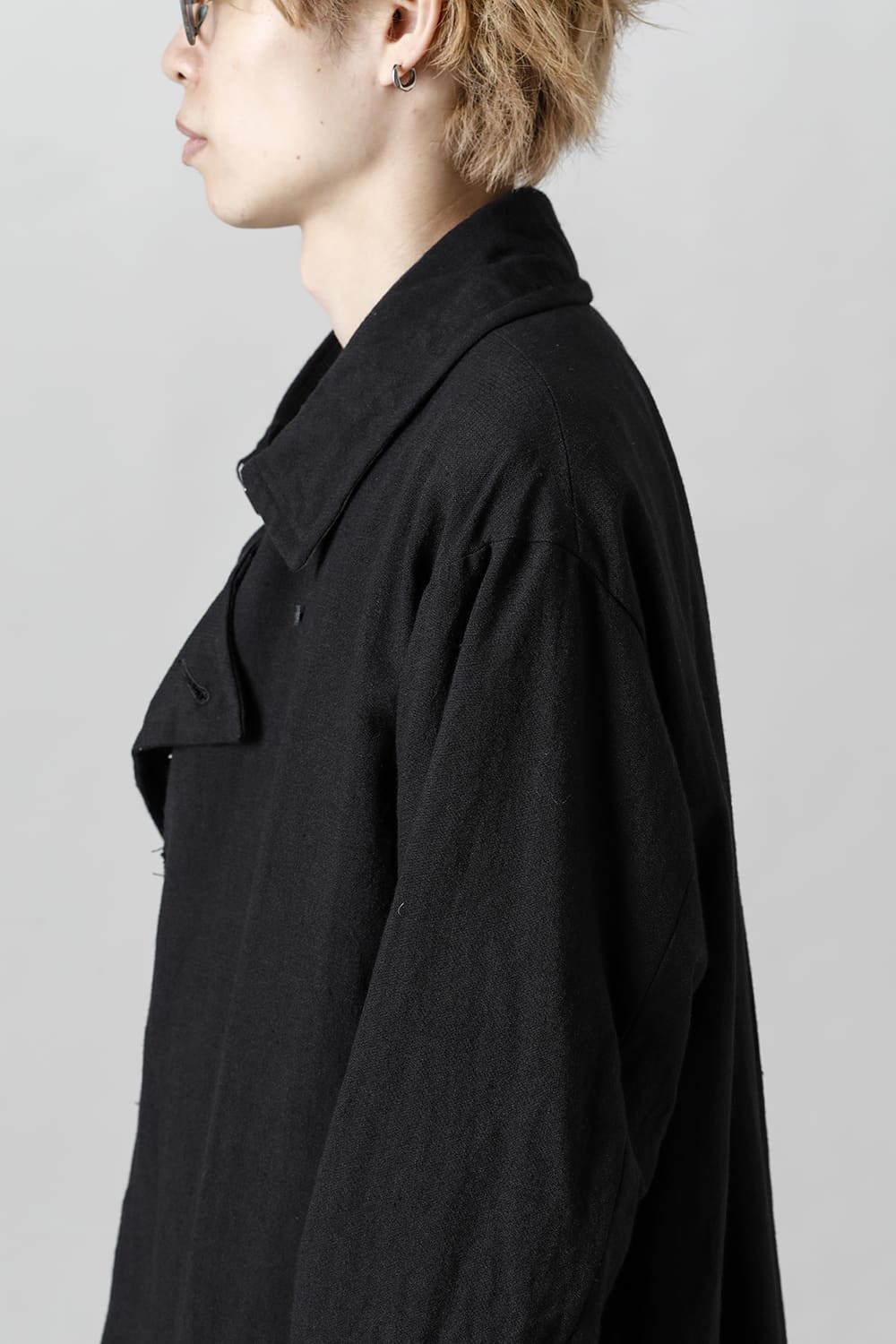 HM-C Wool Linen Double Breasted Coat